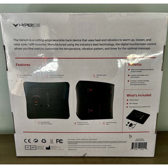 Hyperice Venom Back Wrap – Heat & Vibration Therapy Pad (Sealed New) - Picture 8 of 8
